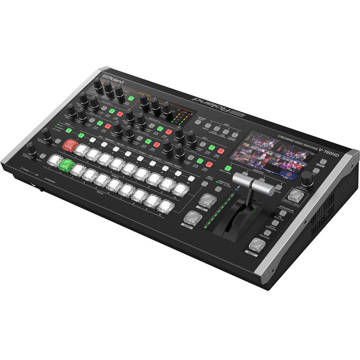 Roland V-160HD hybrid event switcher with T-bar and multiple video I/O ports
