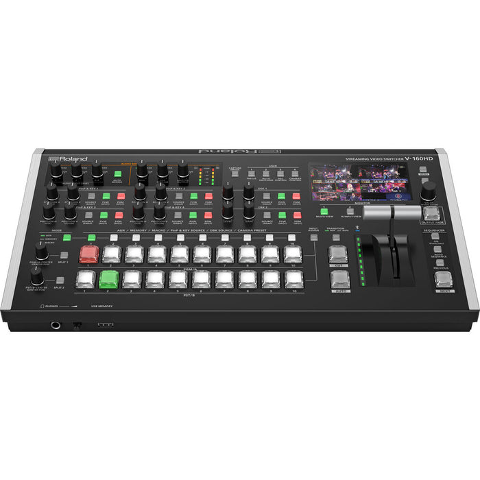 Roland V-160HD hybrid event switcher with T-bar and multiple video I/O ports