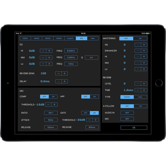 Roland V-1HD HD Video Switcher panel showing inputs and buttons