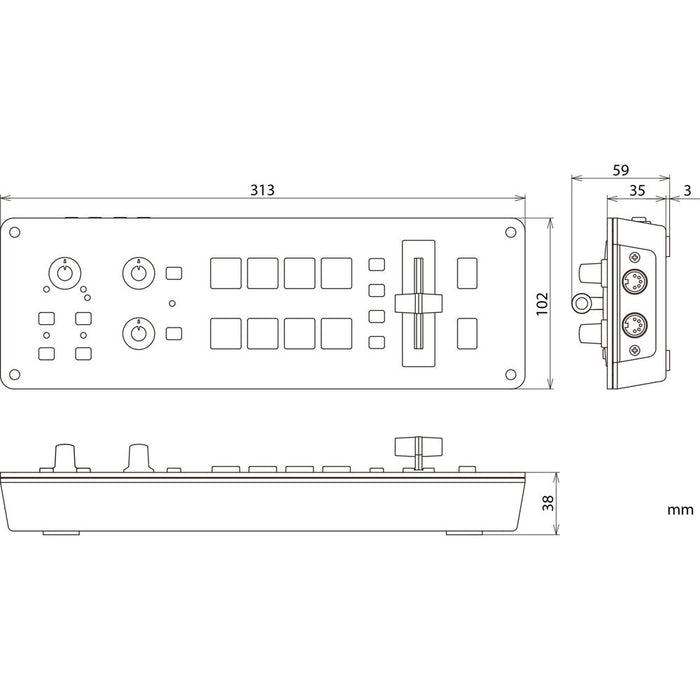 Roland V-1HD HD Video Switcher panel showing inputs and buttons