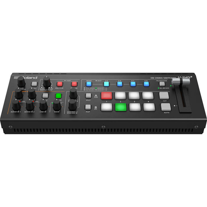 Roland V-1HD⁺ HD Video Switcher front and rear view