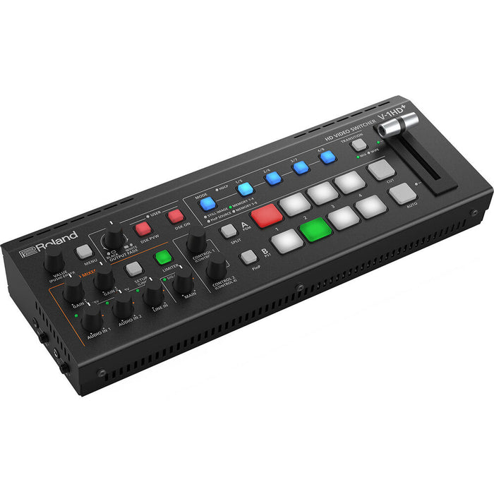 Roland V-1HD⁺ HD Video Switcher front and rear view