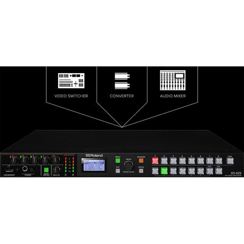 Roland XS-62S 6-Channel HD Video Switcher with Audio Mixer and PTZ Camera Control (1RU)