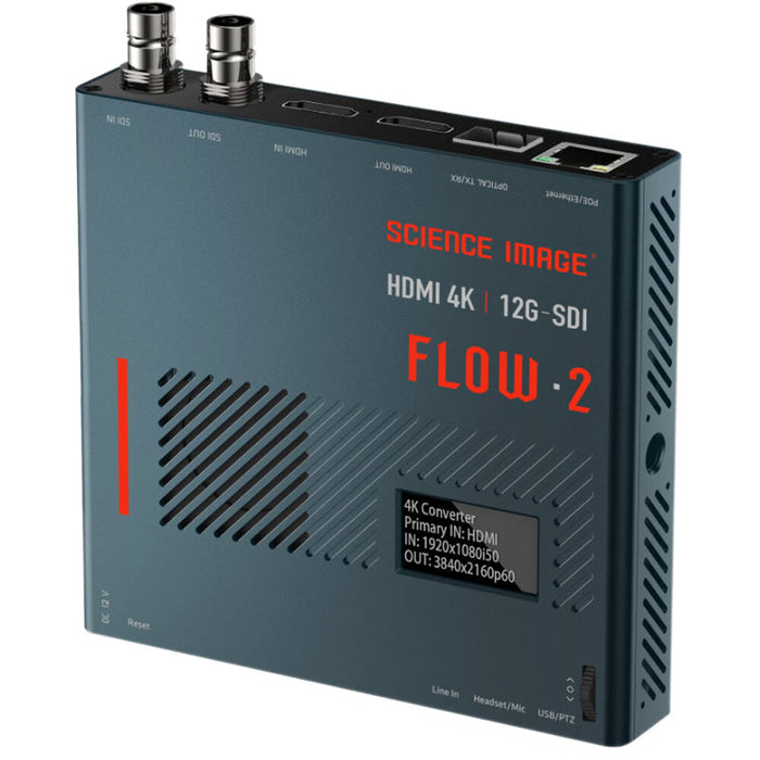 Science Image FLOW 2 4K SDI/HDMI UpDownCross Converter with Fiber Transmitter and Receiver