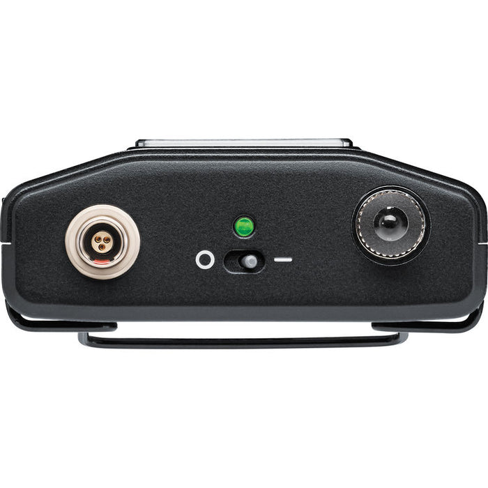 Shure AD1LEMO3 digital wireless bodypack transmitter with LEMO3 connector and G57 frequency range from 470 to 616 MHz