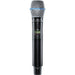 Shure AD2 handheld wireless microphone transmitter with Beta 87C condenser capsule and G57 frequency band coverage