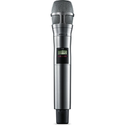 Shure AD2/N8CN digital handheld wireless microphone transmitter with Nexadyne 8/C cardioid capsule, nickel finish, and G57 frequency range