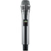 Shure AD2/N8SN digital handheld wireless microphone transmitter with Nexadyne 8/S supercardioid capsule, nickel finish, and G57 frequency range