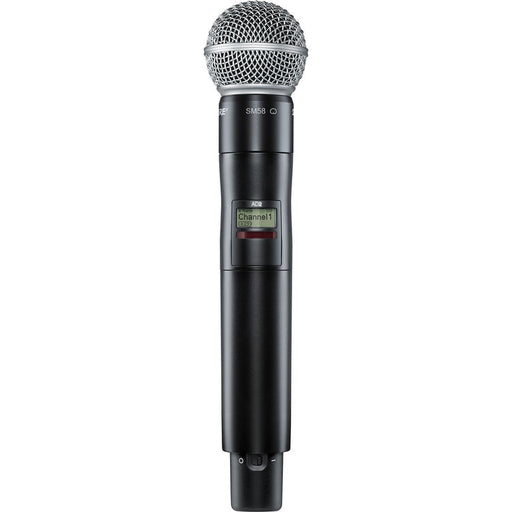 Shure AD2/SM58 digital handheld wireless microphone transmitter with SM58 capsule and G57 frequency range from 470 to 616 MHz