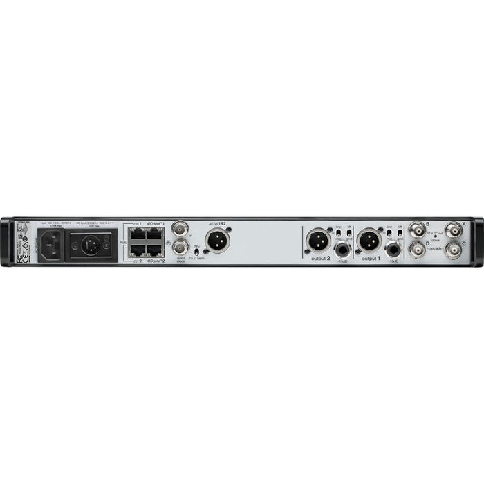 Shure AD4D-DC Axient Digital dual-channel wireless receiver with DC power module and 470 to 636 MHz frequency coverage