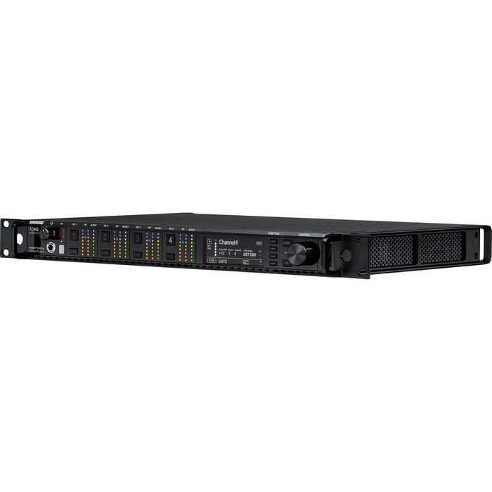 Shure AD4QNP-A Axient Digital four-channel wireless receiver with 470 to 636 MHz frequency range and no accessories