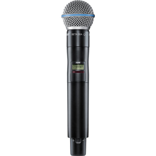 Shure ADX2/B58 digital handheld wireless microphone transmitter with Beta 58A capsule and G57 frequency range from 470 to 616 MHz