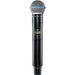 Shure ADX2/B58 digital handheld wireless microphone transmitter with Beta 58A capsule and G57 frequency range from 470 to 616 MHz