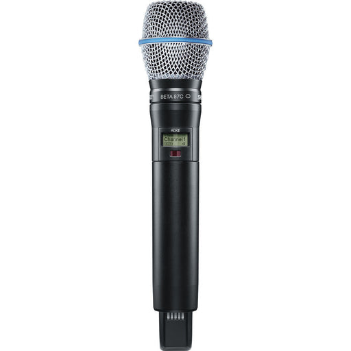 Shure ADX2/B87C digital handheld wireless microphone transmitter with Beta 87C condenser capsule and G57 frequency range from 470 to 616 MHz