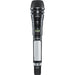 Shure ADX2/K8B digital handheld wireless microphone transmitter with KSM8 black dynamic capsule and G57 frequency range from 470 to 616 MHz