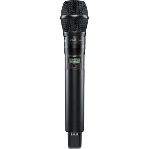 Shure ADX2/K9B digital handheld wireless microphone transmitter with KSM9 condenser capsule, black finish, and G57 frequency range from 470 to 616 MHz