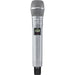 Shure ADX2/K9HSN digital handheld wireless microphone transmitter with KSM9HS condenser capsule, nickel finish, and G57 frequency range from 470 to 616 MHz