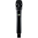 Shure ADX2/N8CB digital handheld wireless microphone transmitter with Nexadyne 8/C cardioid capsule, black finish, and G57 frequency range