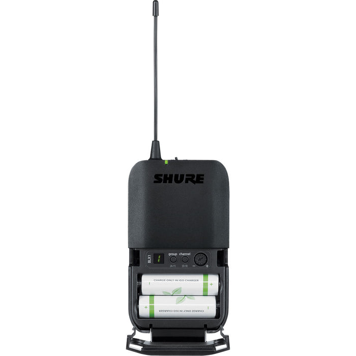 Shure BLX1288/CVL dual-channel wireless lavalier and handheld microphone system for professional audio use