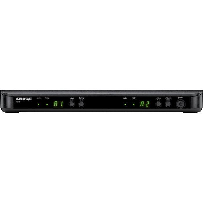 Shure BLX1288/MX153 dual wireless system with MX153 earset and handheld microphone (H11: 572–596 MHz)