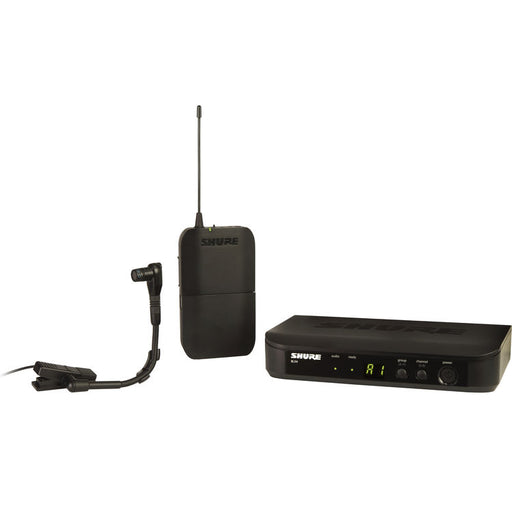 Shure BLX14 B98 H9 wireless cardioid instrument microphone system with clip-on condenser mic and bodypack transmitter