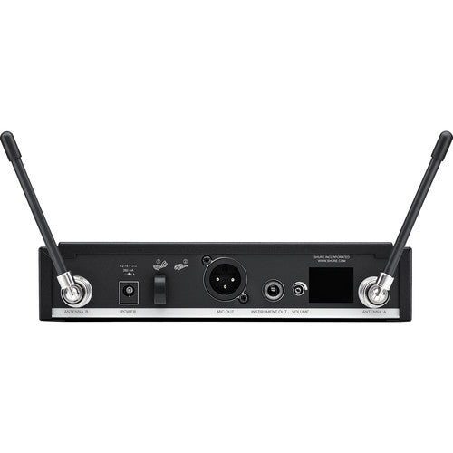 Shure BLX14R B98 H9 rackmount wireless cardioid instrument microphone system with clip-on condenser mic and BLX4R receiver