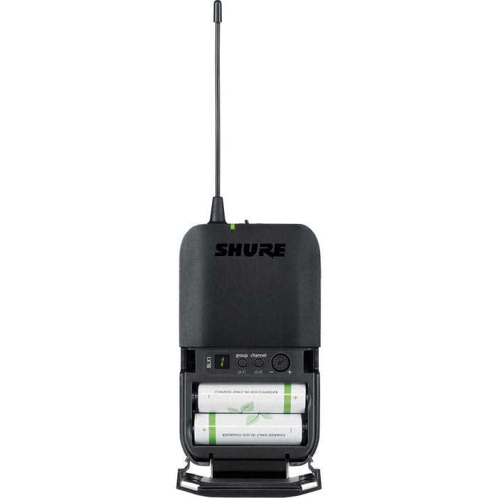 Shure BLX14R/W85M wireless rackmount lavalier microphone system with cardioid WL185 mic