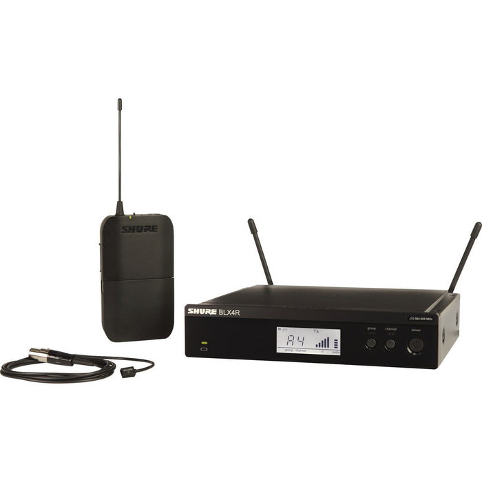 Shure BLX14R/W93 Rackmount Wireless Lavalier Microphone System with Cardioid Mic (J11: 596–616 MHz)
