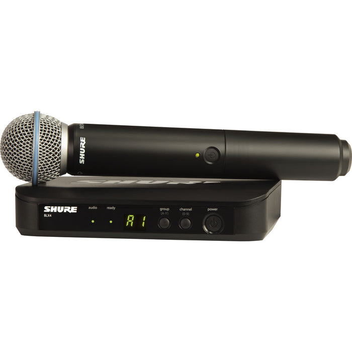 Shure BLX24/B58 wireless microphone system with Beta 58A capsule and BLX4 receiver