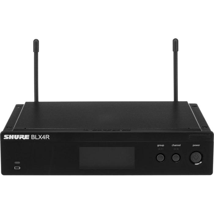 Shure BLX24R/B58 wireless handheld microphone system with Beta 58A capsule and rackmount receiver (H11: 572–596 MHz)