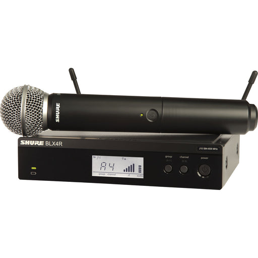 Shure BLX24R/SM58 wireless handheld microphone system with SM58 capsule and rackmount receiver - H11 band