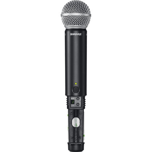 Shure BLX288/SM58 dual-channel wireless microphone system with SM58 handheld transmitters (H9: 512–542 MHz)