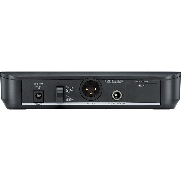 Shure BLX4 tabletop wireless receiver H11 band 572-596 MHz for BLX wireless microphone systems