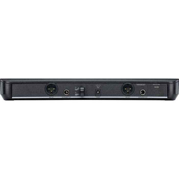 Shure BLX88 dual-channel tabletop wireless receiver H9 band 512-542 MHz for BLX wireless microphone systems