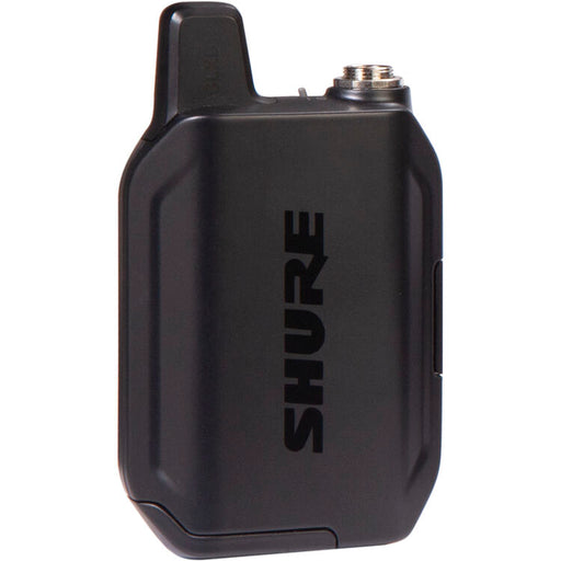 Shure GLXD1+ dual-band wireless bodypack transmitter for lavalier, headset, and instrument microphone applications.