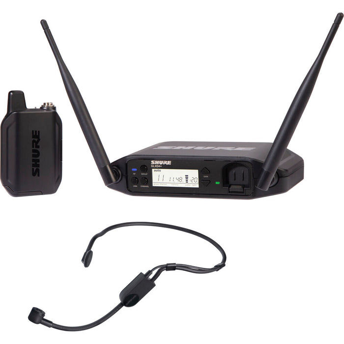 Shure GLXD14+ Dual-Band Wireless Headset System with PGA31 Microphone