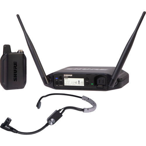 Shure GLXD14+ wireless headset system with dual-band operation in 2.4 and 5.8 GHz bands
