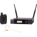 Shure GLXD14R+ dual-band wireless earset rack system with MX53 earset microphone and rackmount receiver.
