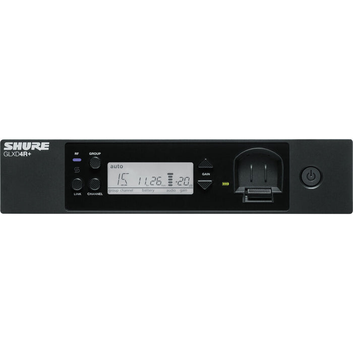 Shure GLXD14R+ Dual-Band Wireless Instrument Rack System with guitar bodypack transmitter