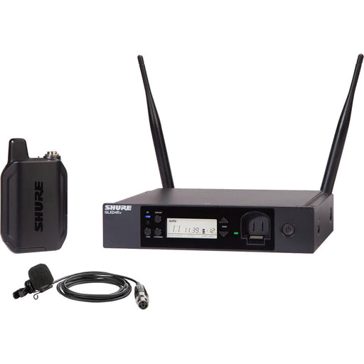 Shure GLXD14R+ Dual-Band Wireless Presenter Rack System with WL185 Lavalier Microphone and GLXD4R+ Receiver