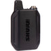 Shure GLXD16+ dual-band wireless guitar pedal system with integrated pedal receiver and bodypack transmitter.