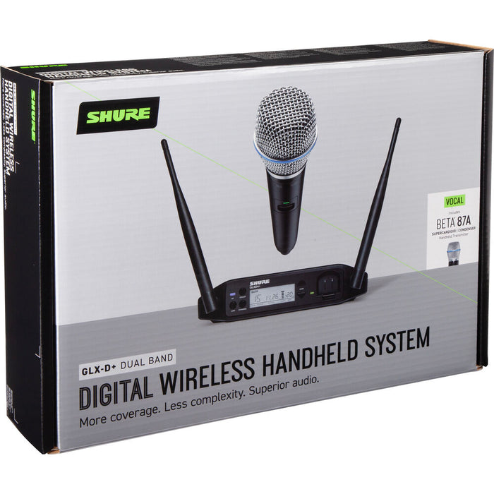 Shure GLXD24+ wireless vocal system with BETA 87A microphone and dual-band Z3 frequency