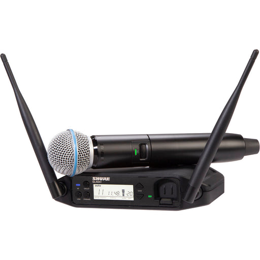 Shure GLXD24+ Dual-Band Wireless Microphone System with BETA 58A for professional vocal performance