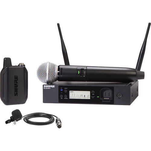 Shure GLXD24R+ Wireless Combo Microphone Rack System Z3 with dual-band technology