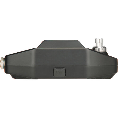 Shure GLXD6+ dual-band wireless guitar pedal receiver with integrated tuner for professional pedalboard setups.