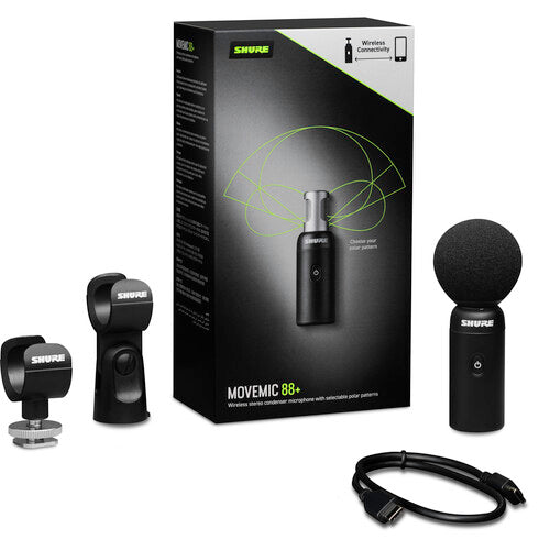 Shure MoveMic 88+ wireless stereo microphone system for mobile devices (MV88+W-Z7)