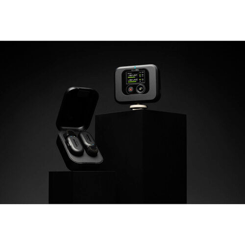 Shure MoveMic Two Receiver Kit with dual clip-on wireless microphones and receiver for cameras and mobile devices
