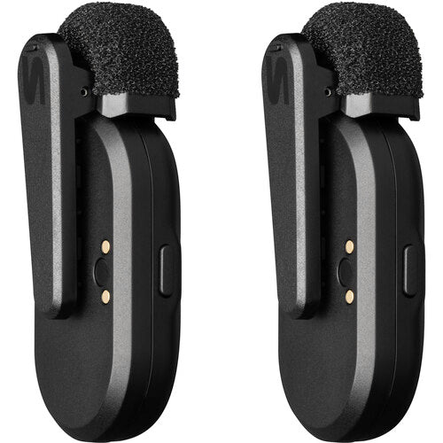 Shure MoveMic Two Receiver Kit with dual clip-on wireless microphones and receiver for cameras and mobile devices