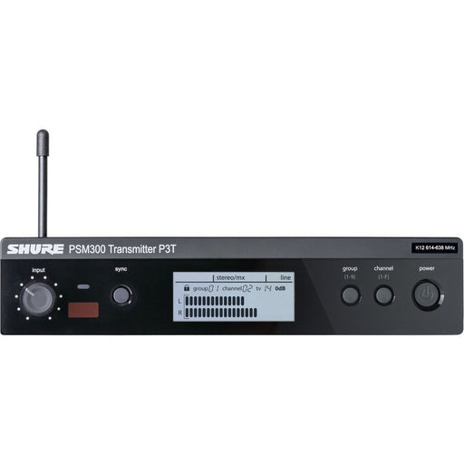 Shure P3T-G20 wireless transmitter for PSM300 in-ear monitoring systems operating in the G20 frequency band