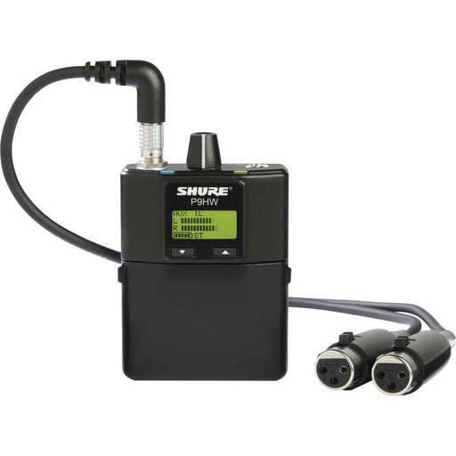 Shure P9HW hardwired bodypack receiver for professional in-ear monitoring applications
